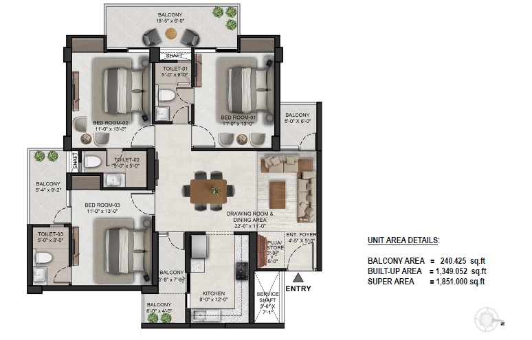 The Eden Park 3 BHK Apartments